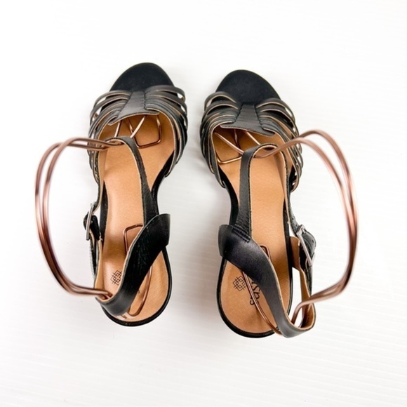 Susina womens terra Lea black wedge sandal size 6.5 - Picture 5 of 10